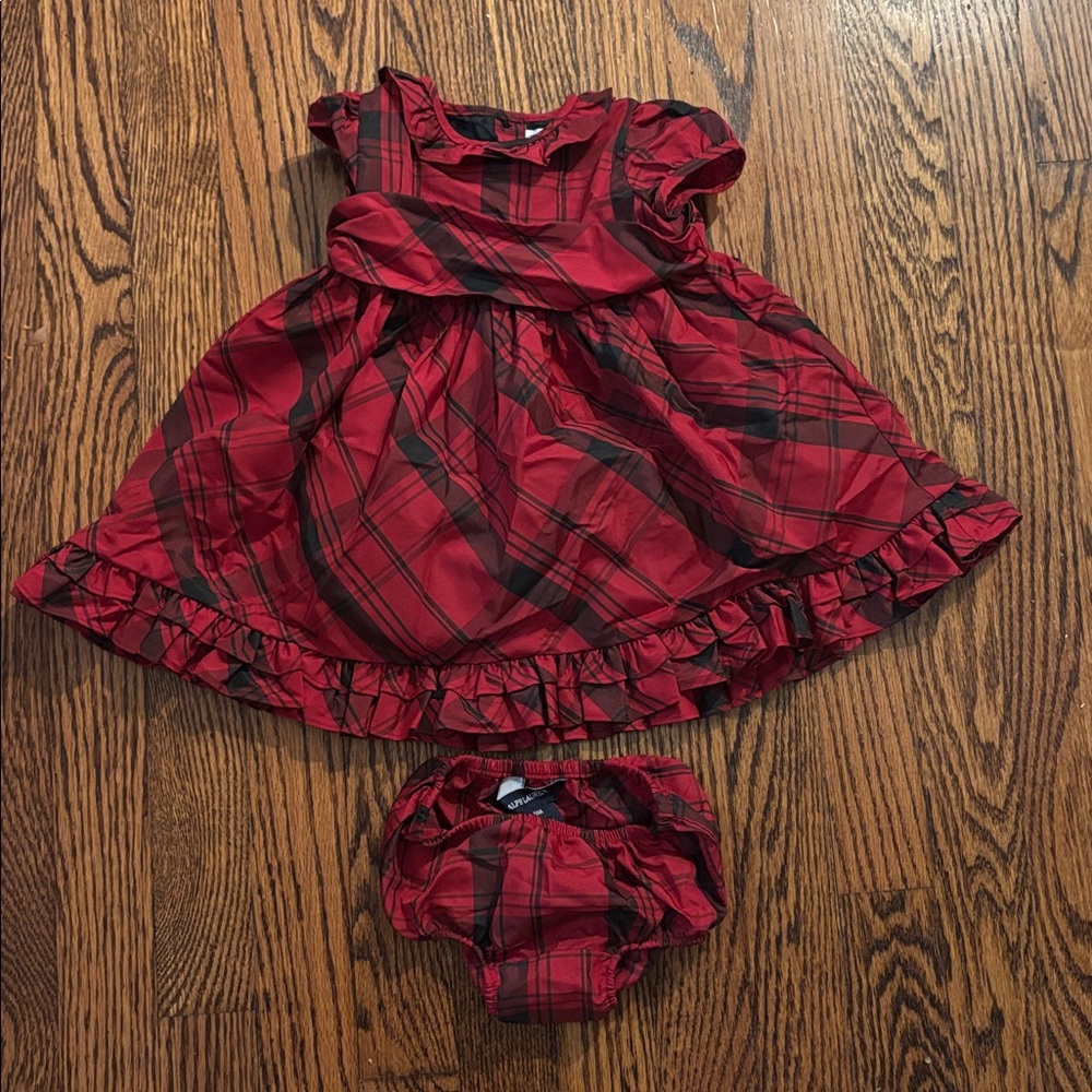 Ralph Lauren Red and Black Baby Dress